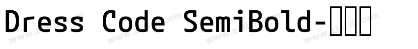 Dress Code SemiBold字体转换